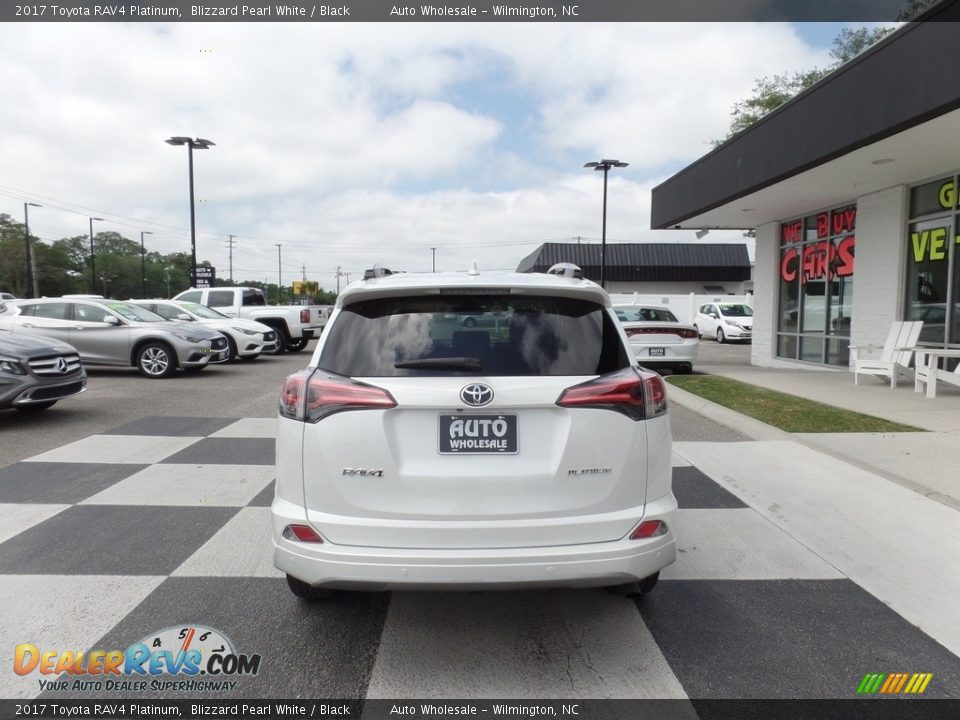 2017 Toyota RAV4 Platinum Blizzard Pearl White / Black Photo #5