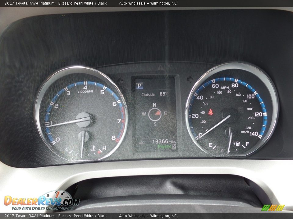 2017 Toyota RAV4 Platinum Blizzard Pearl White / Black Photo #16