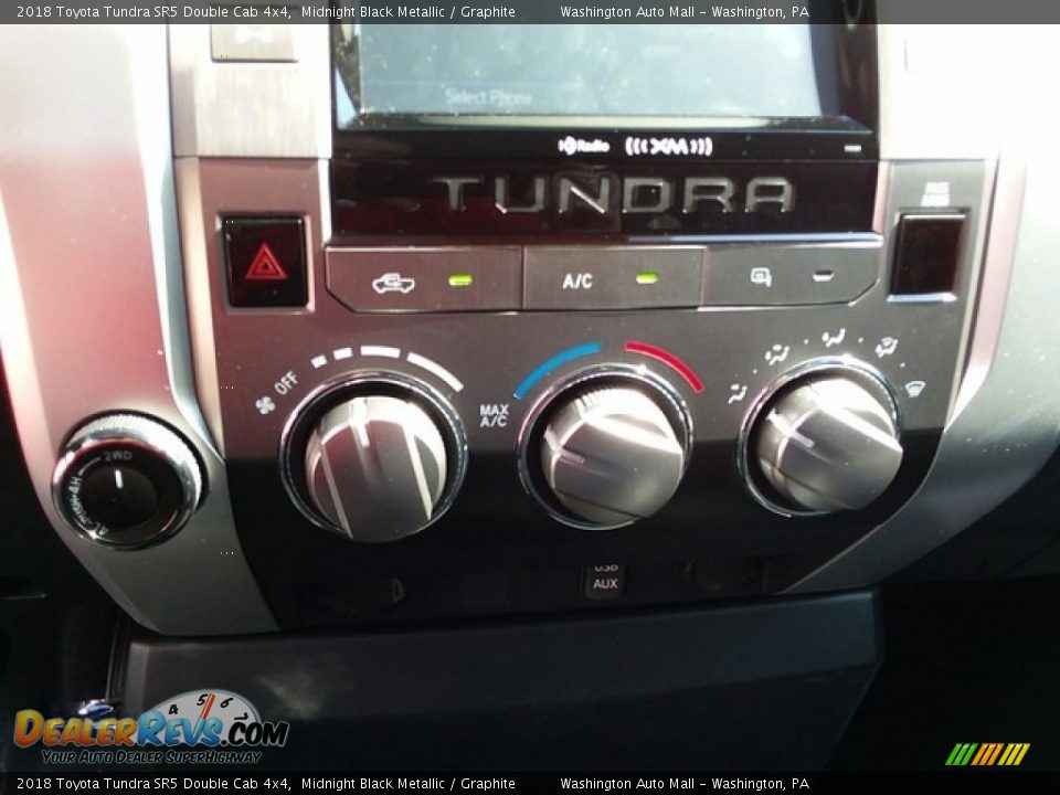 2018 Toyota Tundra SR5 Double Cab 4x4 Midnight Black Metallic / Graphite Photo #13