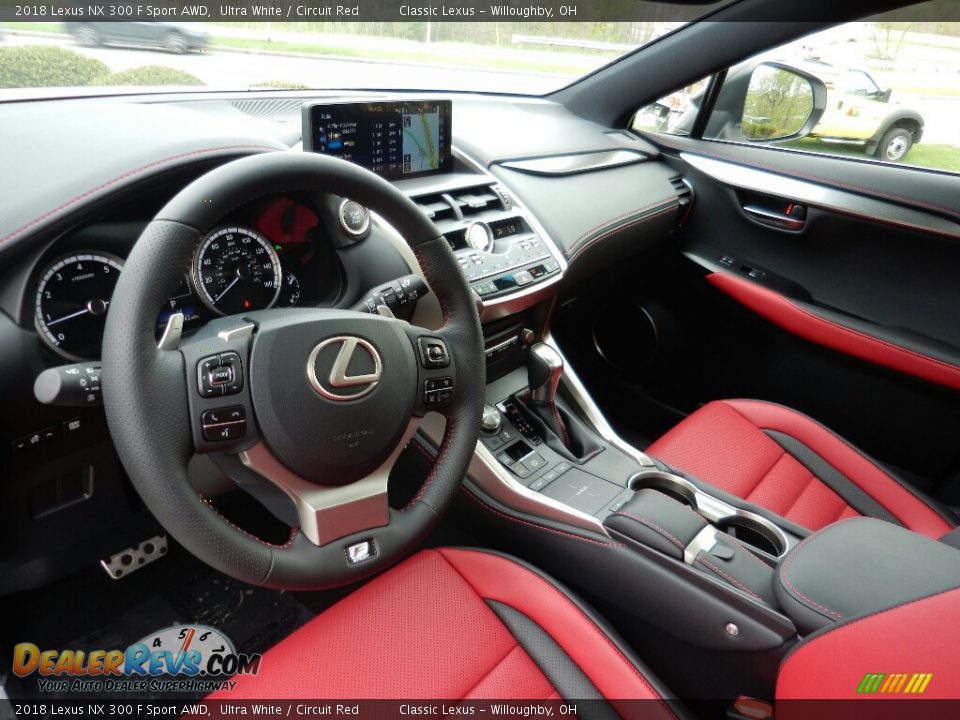 Circuit Red Interior - 2018 Lexus NX 300 F Sport AWD Photo #2