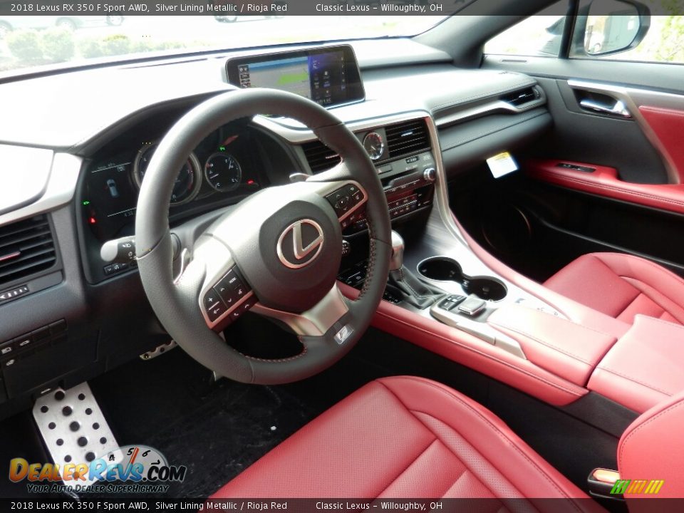 Rioja Red Interior - 2018 Lexus RX 350 F Sport AWD Photo #2