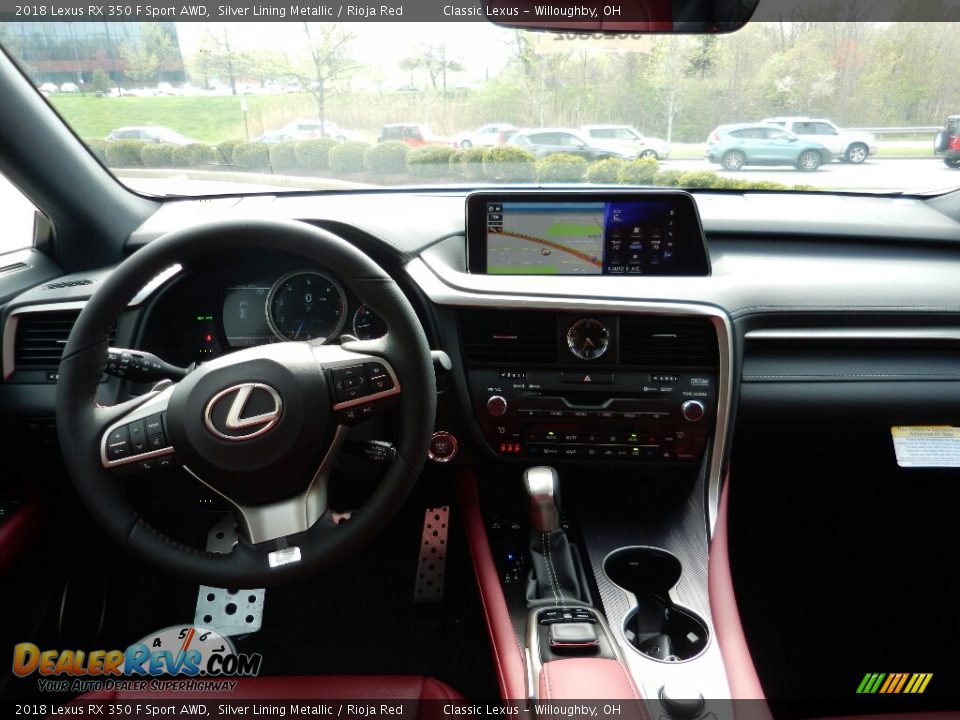 2018 Lexus RX 350 F Sport AWD Silver Lining Metallic / Rioja Red Photo #3