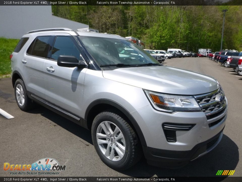 2018 Ford Explorer XLT 4WD Ingot Silver / Ebony Black Photo #3