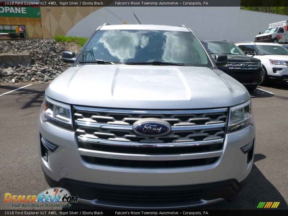 2018 Ford Explorer XLT 4WD Ingot Silver / Ebony Black Photo #4