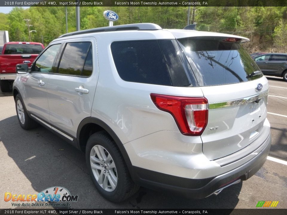 2018 Ford Explorer XLT 4WD Ingot Silver / Ebony Black Photo #6