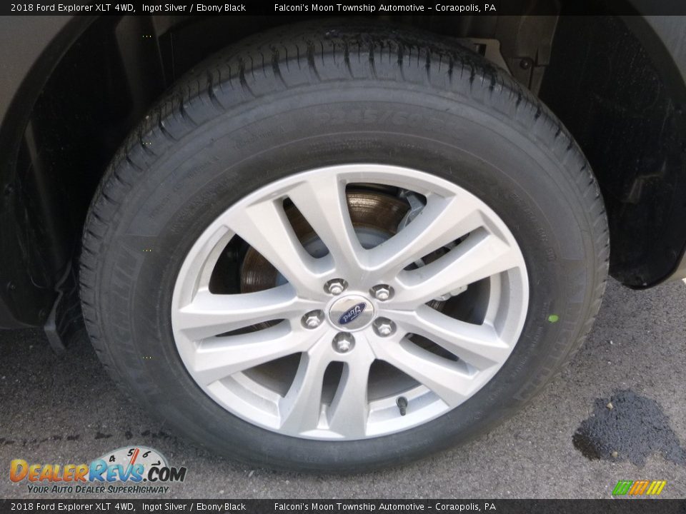 2018 Ford Explorer XLT 4WD Ingot Silver / Ebony Black Photo #7