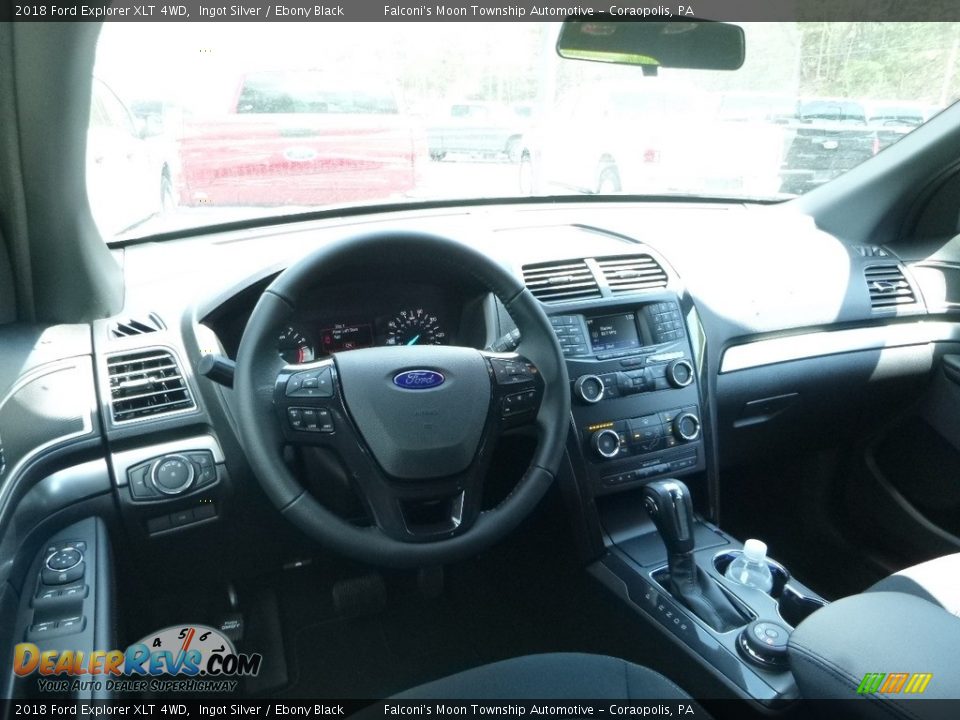 2018 Ford Explorer XLT 4WD Ingot Silver / Ebony Black Photo #10