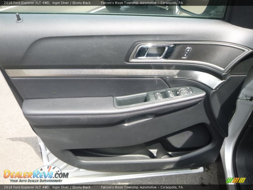 2018 Ford Explorer XLT 4WD Ingot Silver / Ebony Black Photo #11