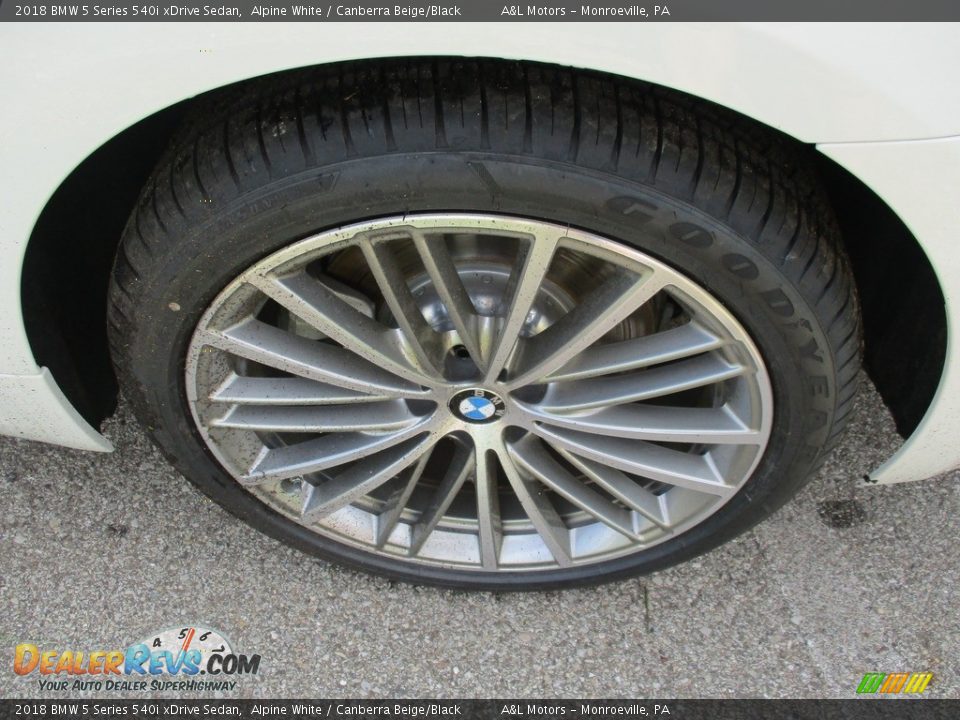 2018 BMW 5 Series 540i xDrive Sedan Alpine White / Canberra Beige/Black Photo #6