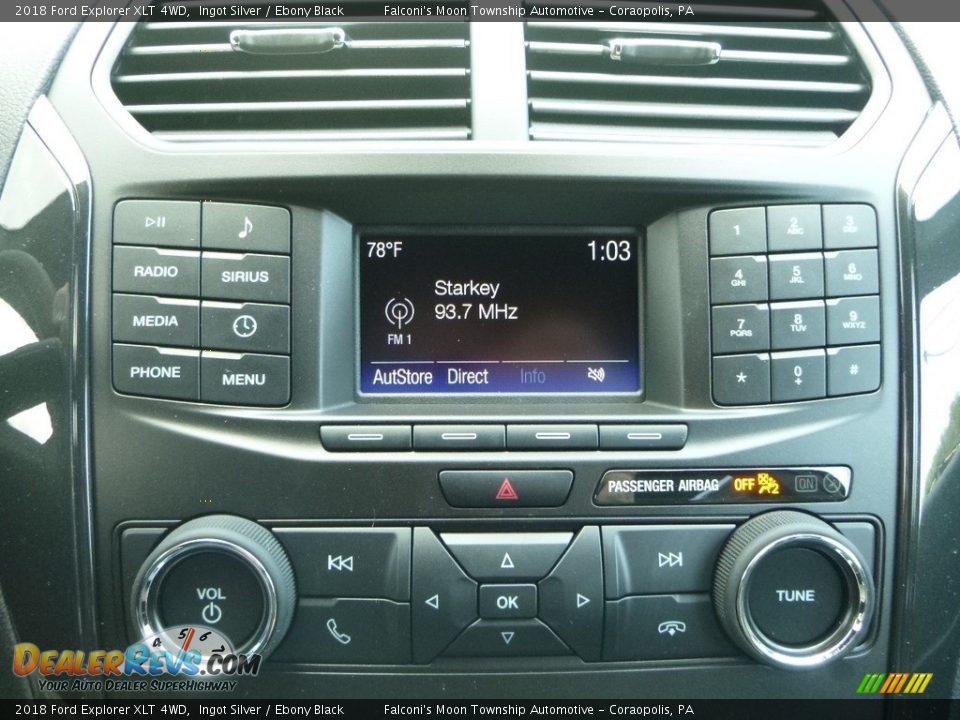 2018 Ford Explorer XLT 4WD Ingot Silver / Ebony Black Photo #14