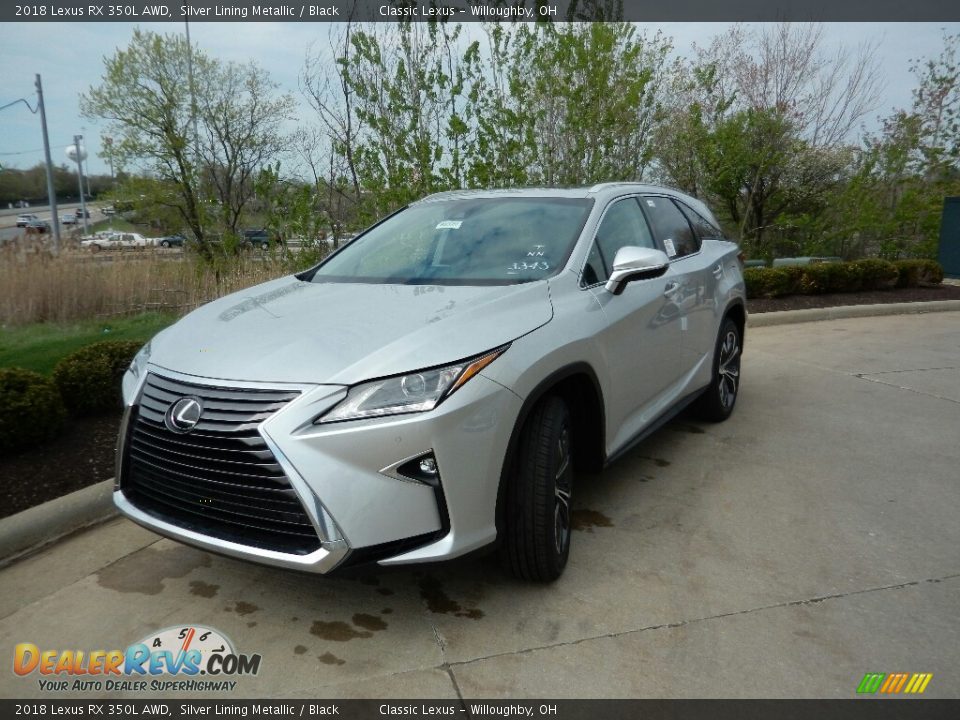 2018 Lexus RX 350L AWD Silver Lining Metallic / Black Photo #2