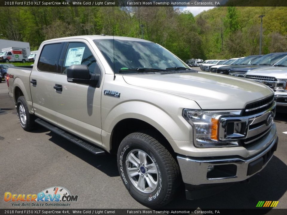 2018 Ford F150 XLT SuperCrew 4x4 White Gold / Light Camel Photo #3