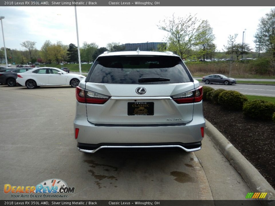 2018 Lexus RX 350L AWD Silver Lining Metallic / Black Photo #7