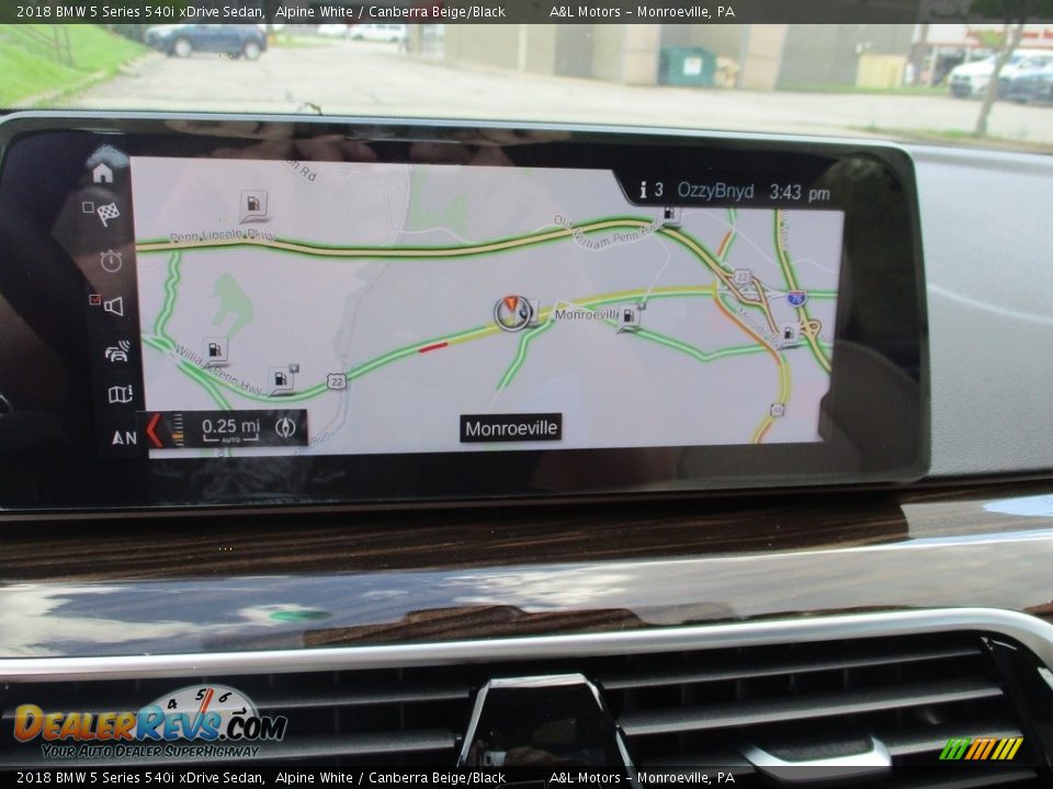 2018 BMW 5 Series 540i xDrive Sedan Alpine White / Canberra Beige/Black Photo #17