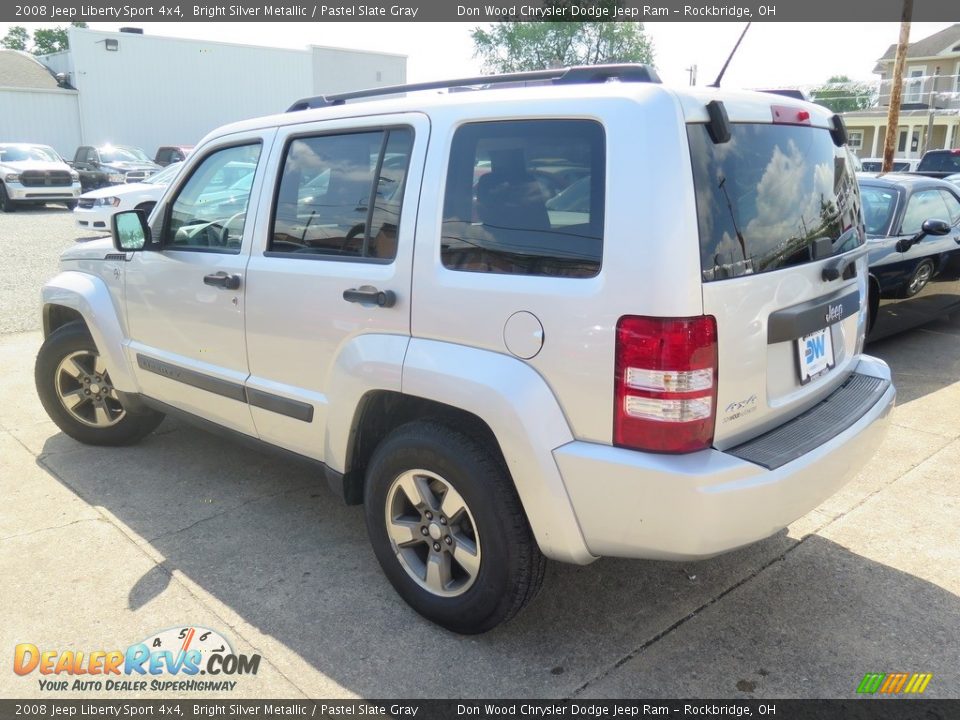 2008 Jeep Liberty Sport 4x4 Bright Silver Metallic / Pastel Slate Gray Photo #9