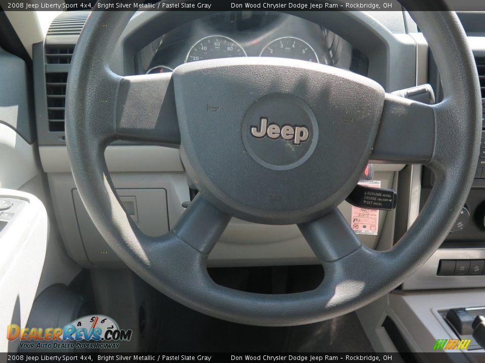 2008 Jeep Liberty Sport 4x4 Bright Silver Metallic / Pastel Slate Gray Photo #15