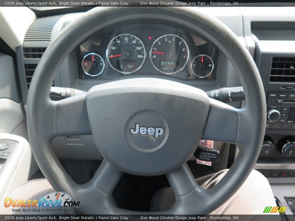 2008 Jeep Liberty Sport 4x4 Bright Silver Metallic / Pastel Slate Gray Photo #17