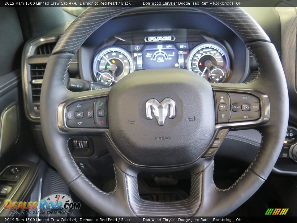 2019 Ram 1500 Limited Crew Cab 4x4 Delmonico Red Pearl / Black Photo #16