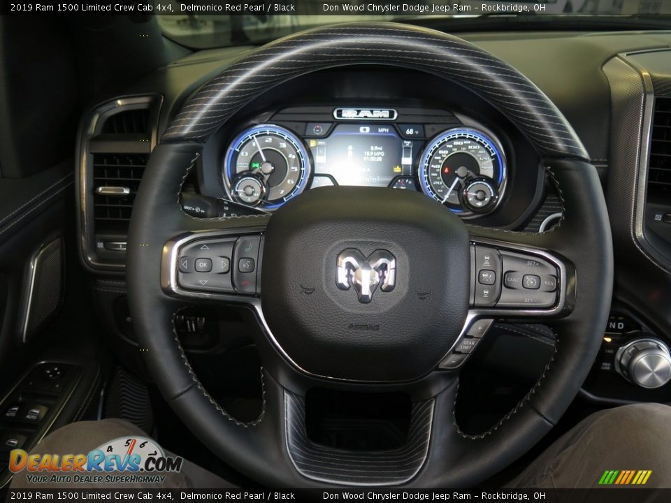 2019 Ram 1500 Limited Crew Cab 4x4 Delmonico Red Pearl / Black Photo #18