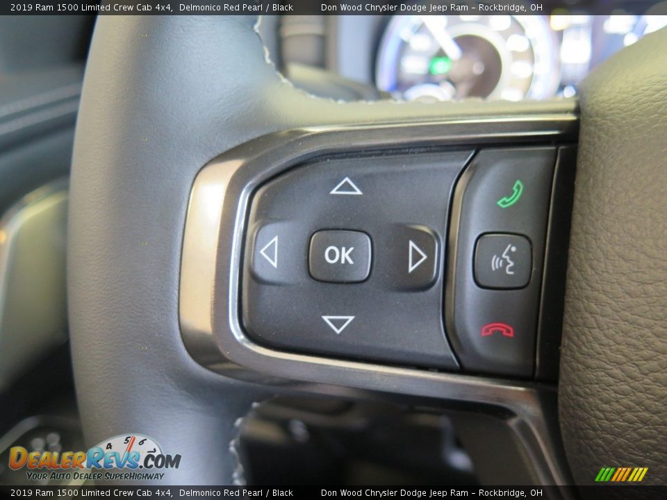 2019 Ram 1500 Limited Crew Cab 4x4 Delmonico Red Pearl / Black Photo #34