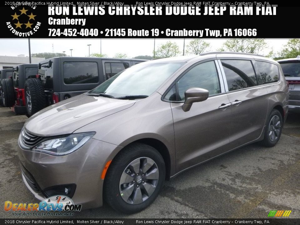 2018 Chrysler Pacifica Hybrid Limited Molten Silver / Black/Alloy Photo #5