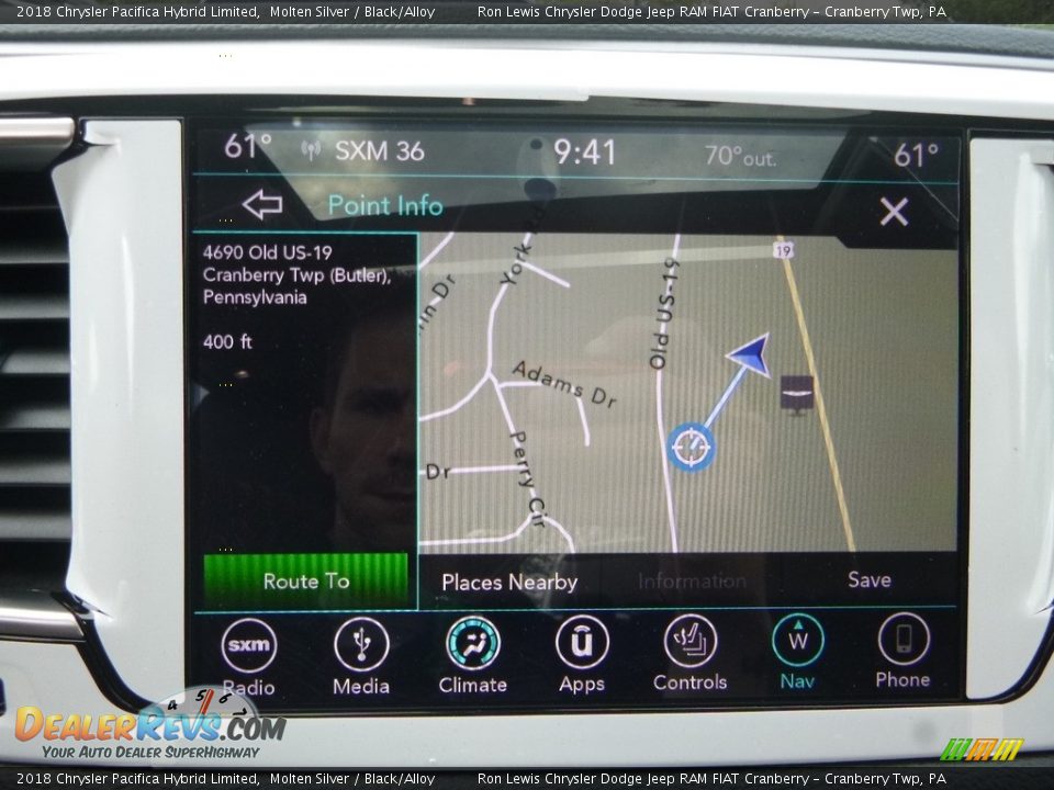 Navigation of 2018 Chrysler Pacifica Hybrid Limited Photo #17