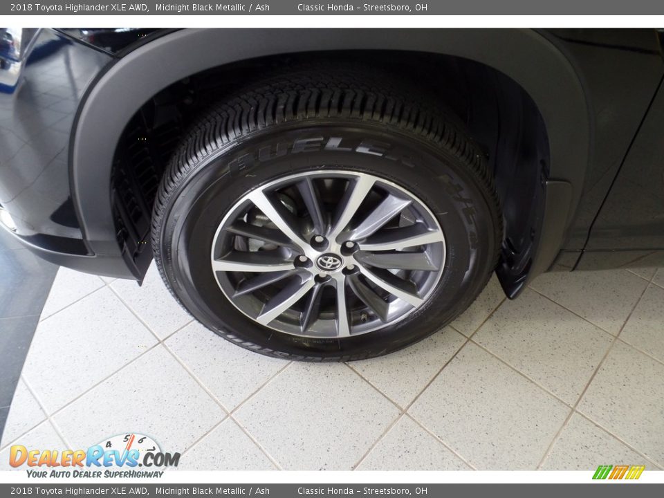 2018 Toyota Highlander XLE AWD Midnight Black Metallic / Ash Photo #13