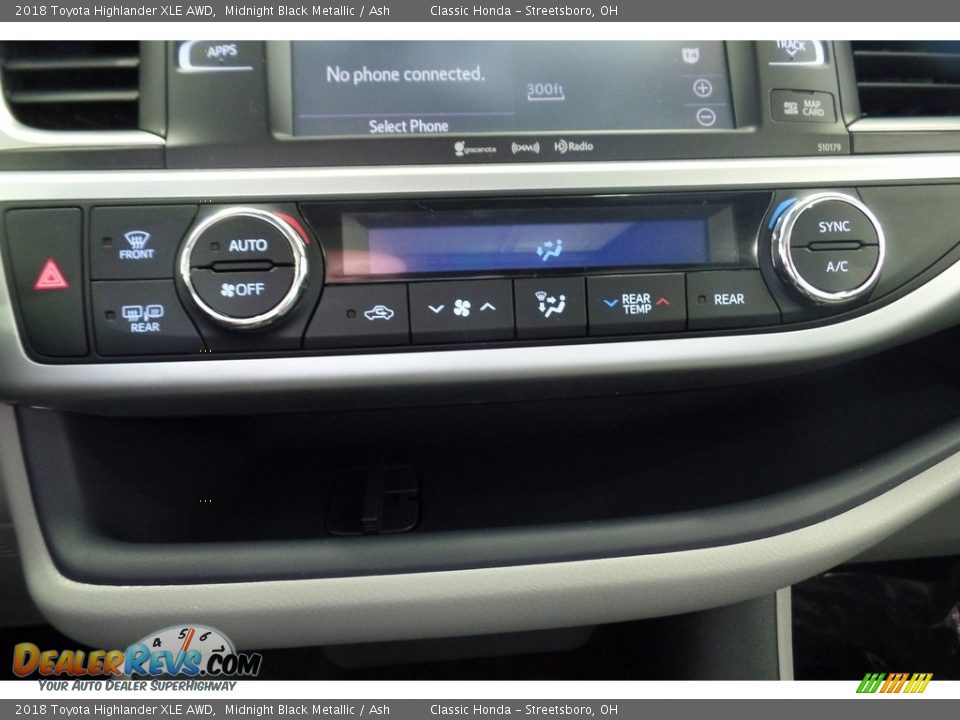 2018 Toyota Highlander XLE AWD Midnight Black Metallic / Ash Photo #36