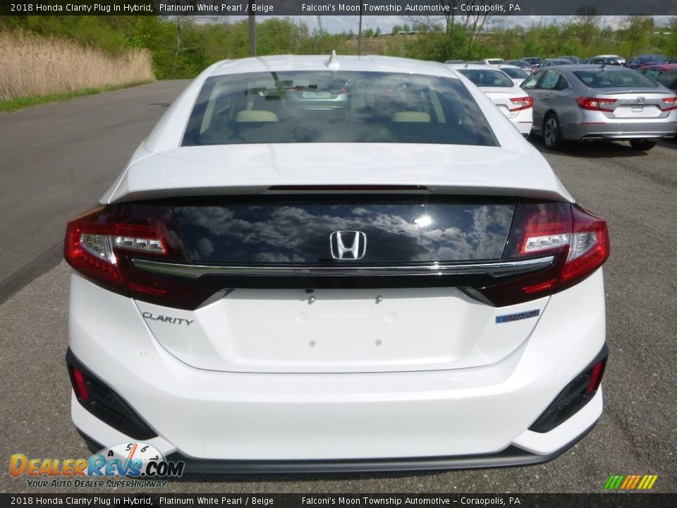 2018 Honda Clarity Plug In Hybrid Platinum White Pearl / Beige Photo #3