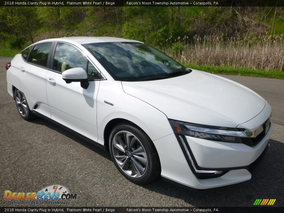 2018 Honda Clarity Plug In Hybrid Platinum White Pearl / Beige Photo #5