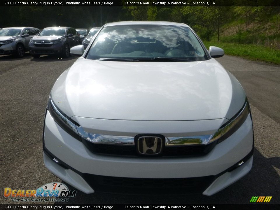 2018 Honda Clarity Plug In Hybrid Platinum White Pearl / Beige Photo #6