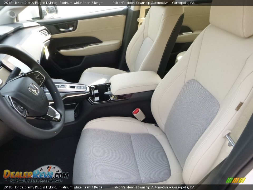 2018 Honda Clarity Plug In Hybrid Platinum White Pearl / Beige Photo #7