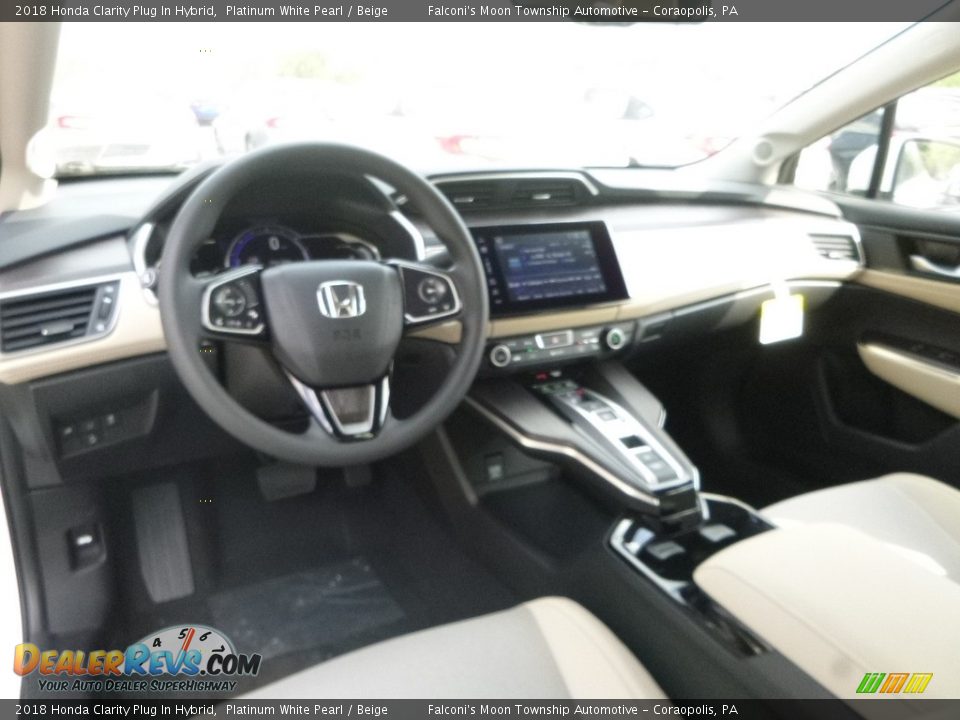 2018 Honda Clarity Plug In Hybrid Platinum White Pearl / Beige Photo #9