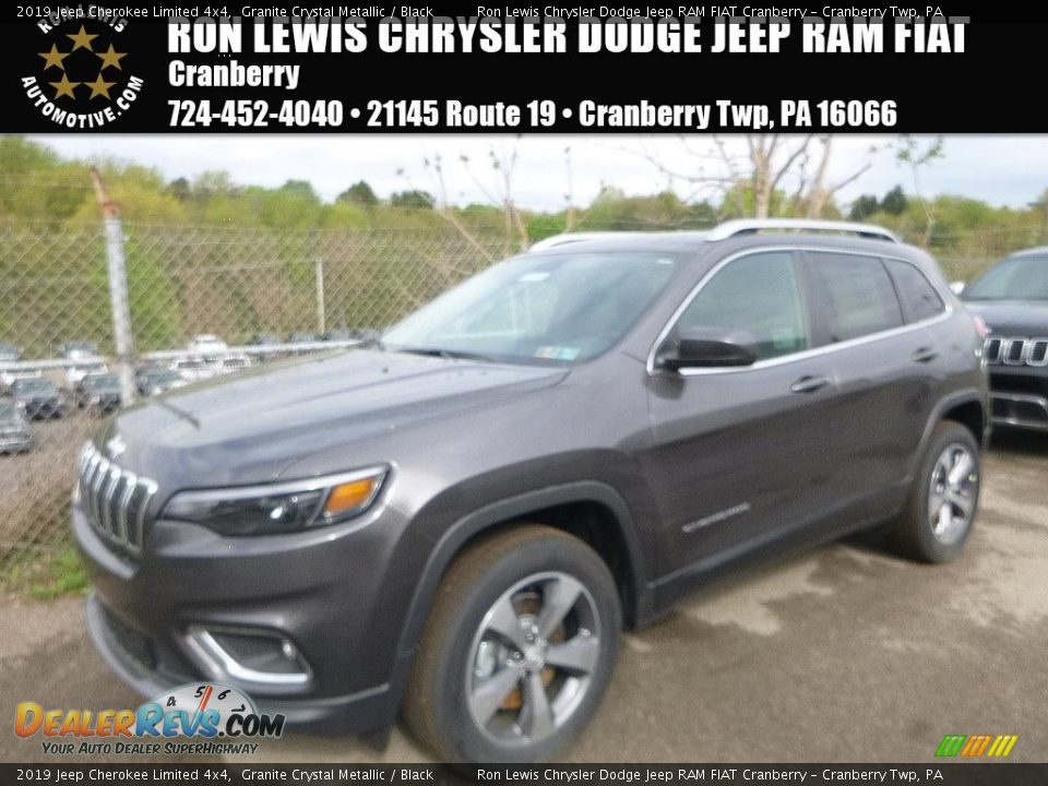 2019 Jeep Cherokee Limited 4x4 Granite Crystal Metallic / Black Photo #1