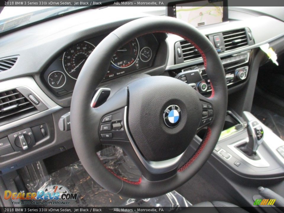 2018 BMW 3 Series 330i xDrive Sedan Jet Black / Black Photo #14
