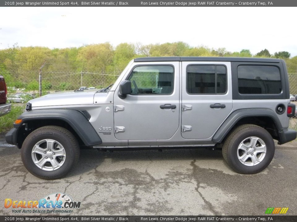 Billet Silver Metallic 2018 Jeep Wrangler Unlimited Sport 4x4 Photo #2