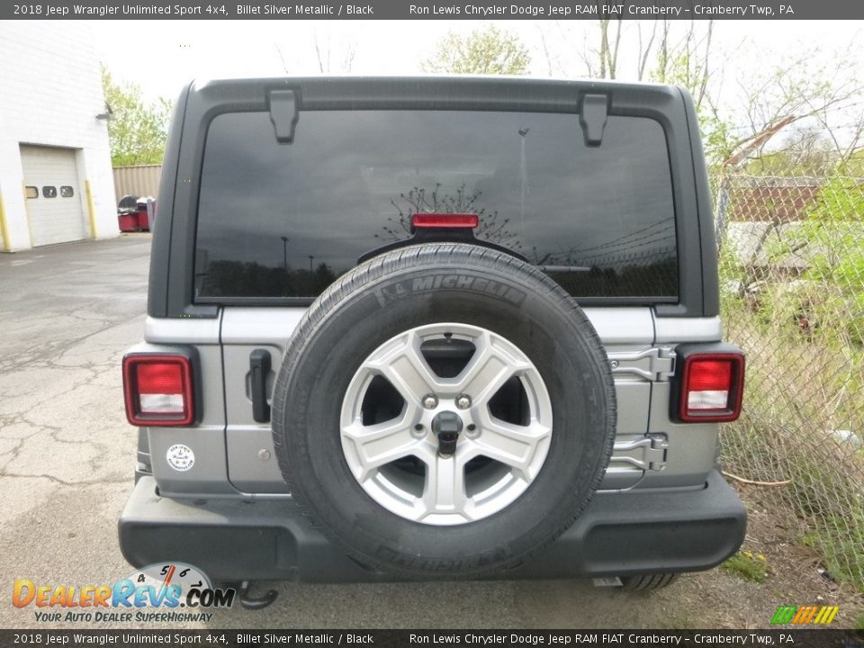 2018 Jeep Wrangler Unlimited Sport 4x4 Billet Silver Metallic / Black Photo #4