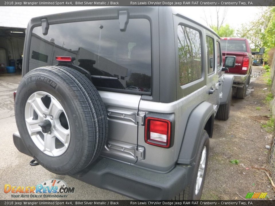2018 Jeep Wrangler Unlimited Sport 4x4 Billet Silver Metallic / Black Photo #5