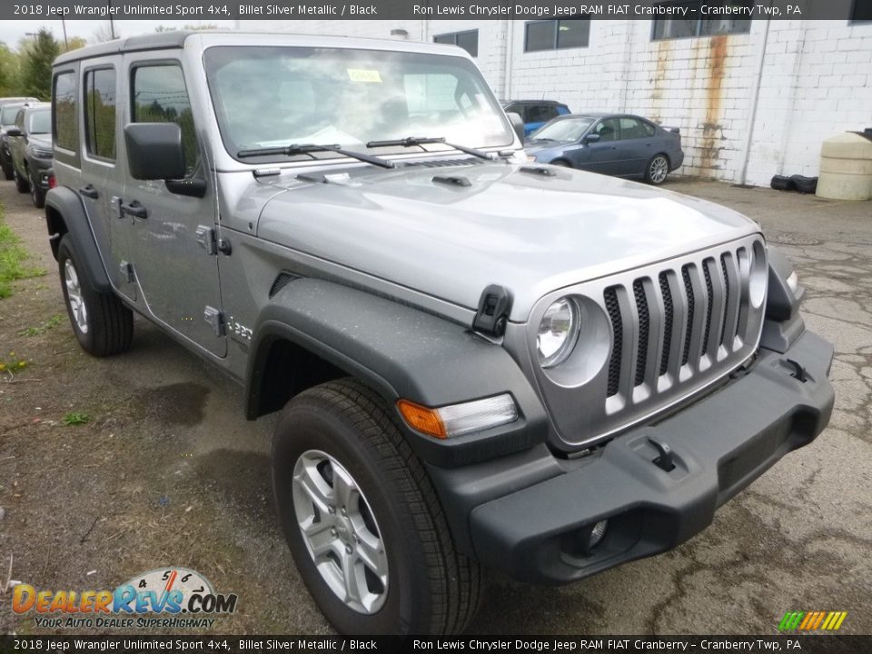2018 Jeep Wrangler Unlimited Sport 4x4 Billet Silver Metallic / Black Photo #6