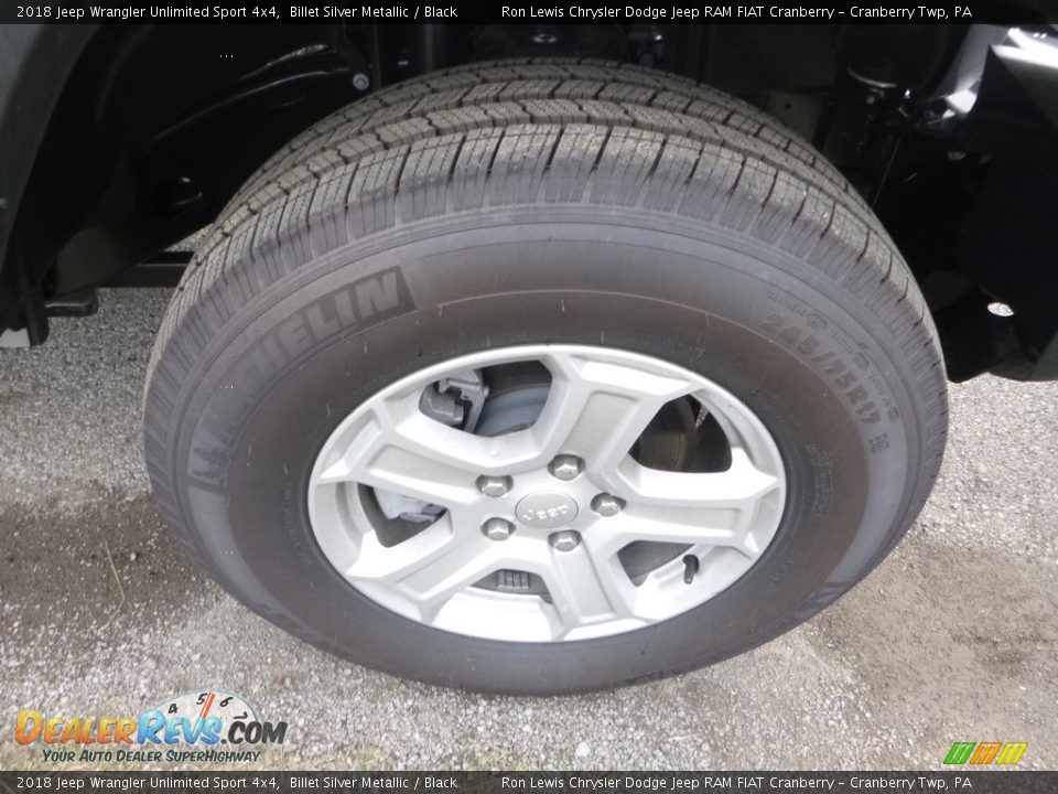 2018 Jeep Wrangler Unlimited Sport 4x4 Billet Silver Metallic / Black Photo #7