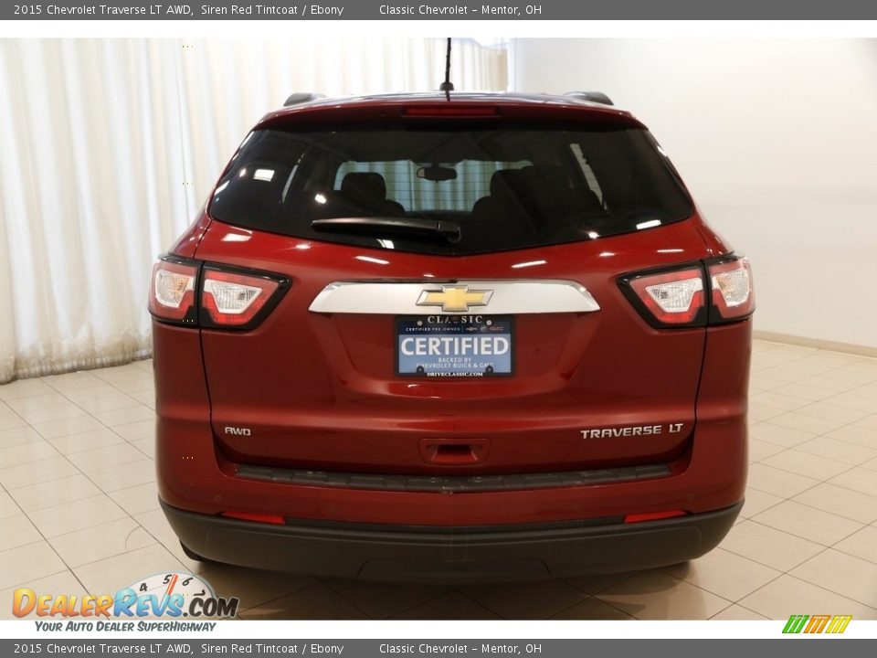 2015 Chevrolet Traverse LT AWD Siren Red Tintcoat / Ebony Photo #16
