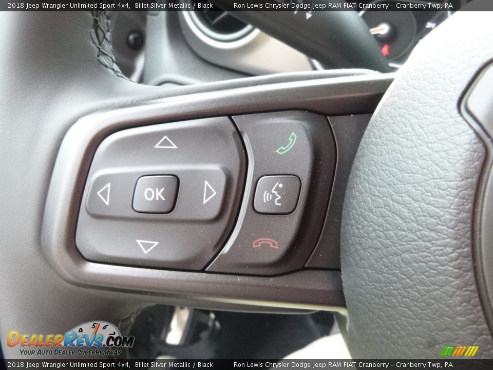 2018 Jeep Wrangler Unlimited Sport 4x4 Billet Silver Metallic / Black Photo #19