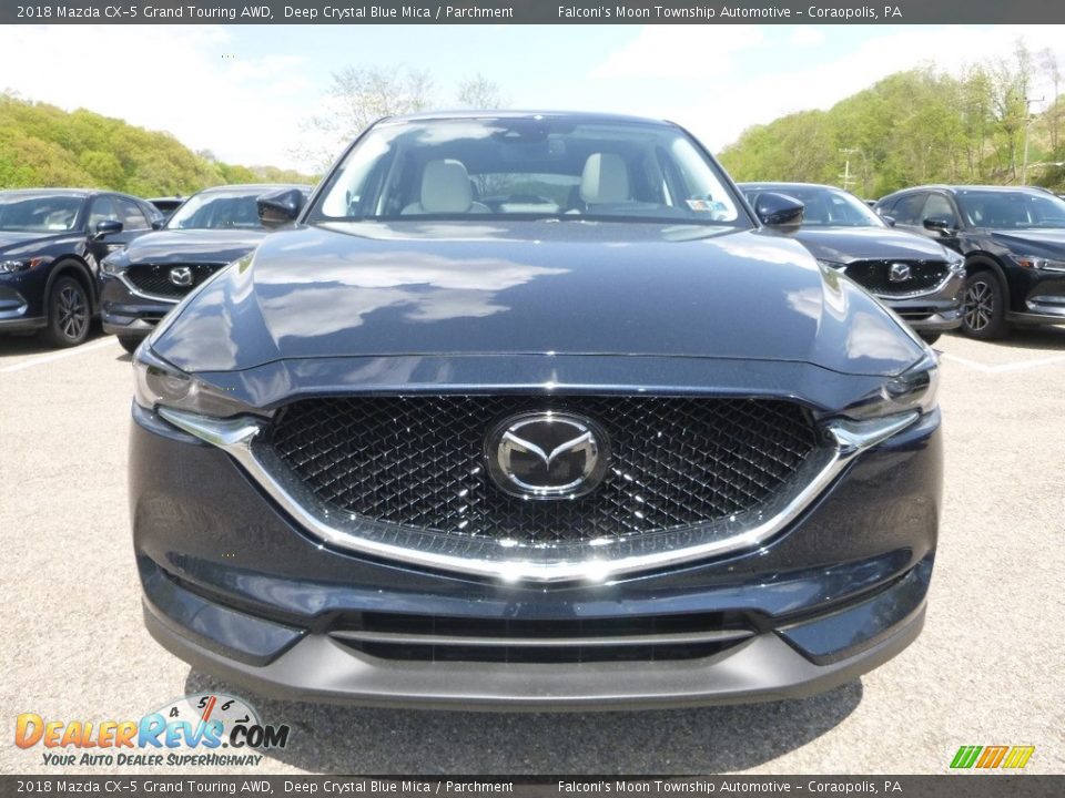 2018 Mazda CX-5 Grand Touring AWD Deep Crystal Blue Mica / Parchment Photo #4