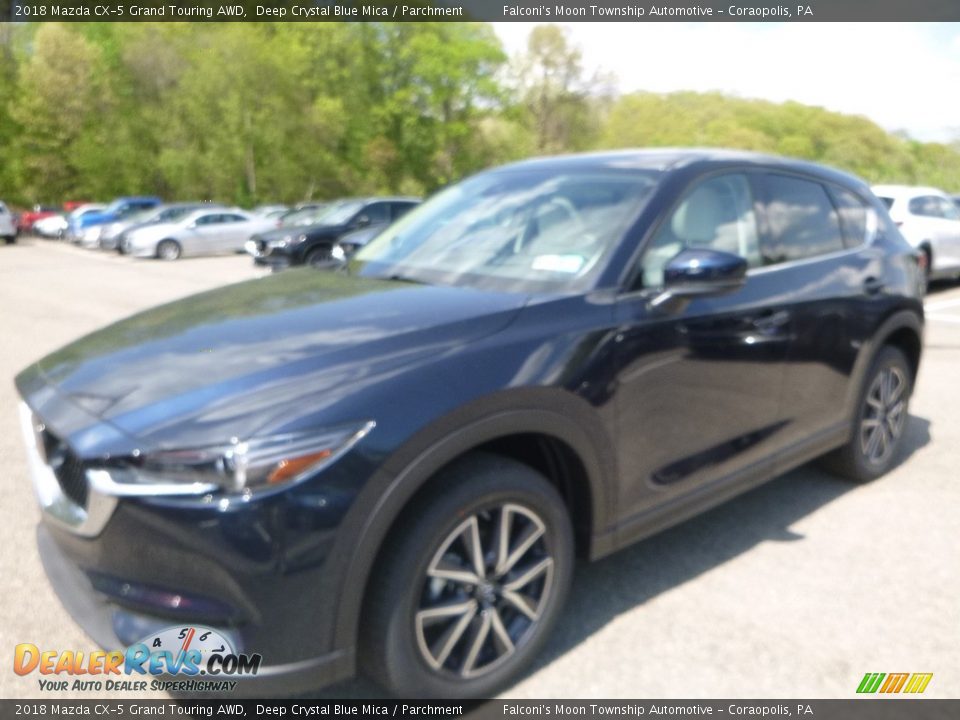 2018 Mazda CX-5 Grand Touring AWD Deep Crystal Blue Mica / Parchment Photo #5
