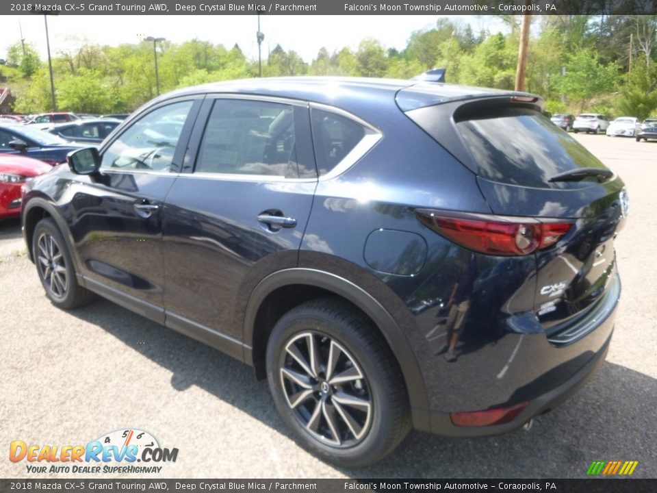 2018 Mazda CX-5 Grand Touring AWD Deep Crystal Blue Mica / Parchment Photo #6