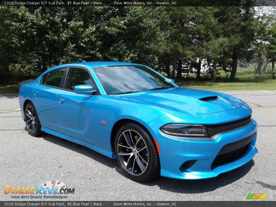 2018 Dodge Charger R/T Scat Pack B5 Blue Pearl / Black Photo #4