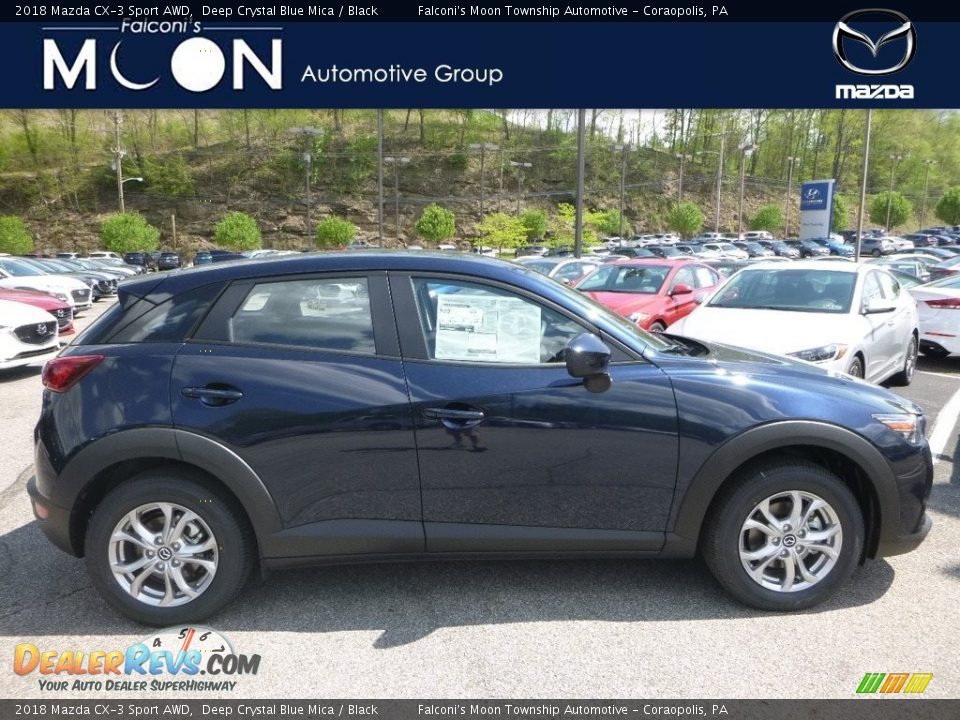 2018 Mazda CX-3 Sport AWD Deep Crystal Blue Mica / Black Photo #1