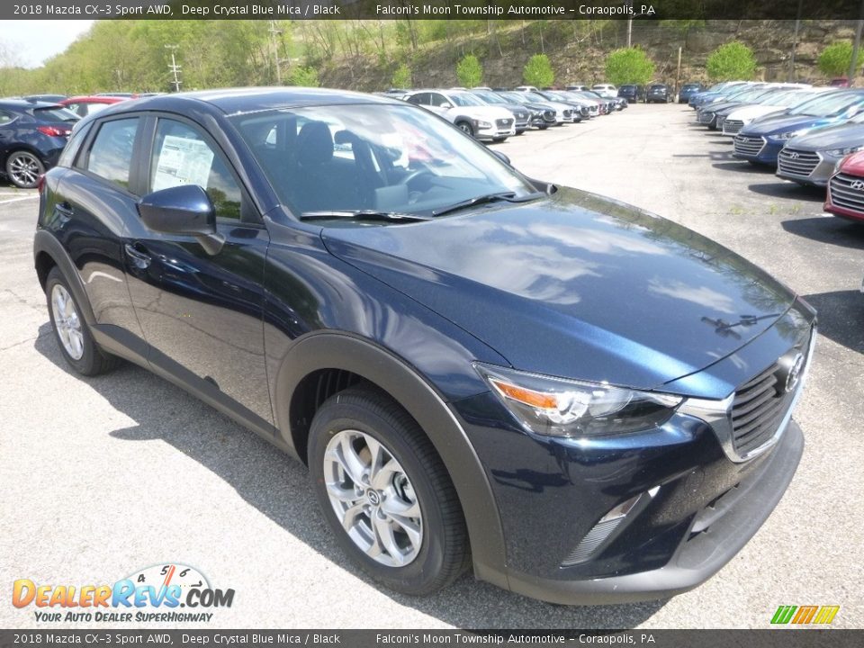 2018 Mazda CX-3 Sport AWD Deep Crystal Blue Mica / Black Photo #3