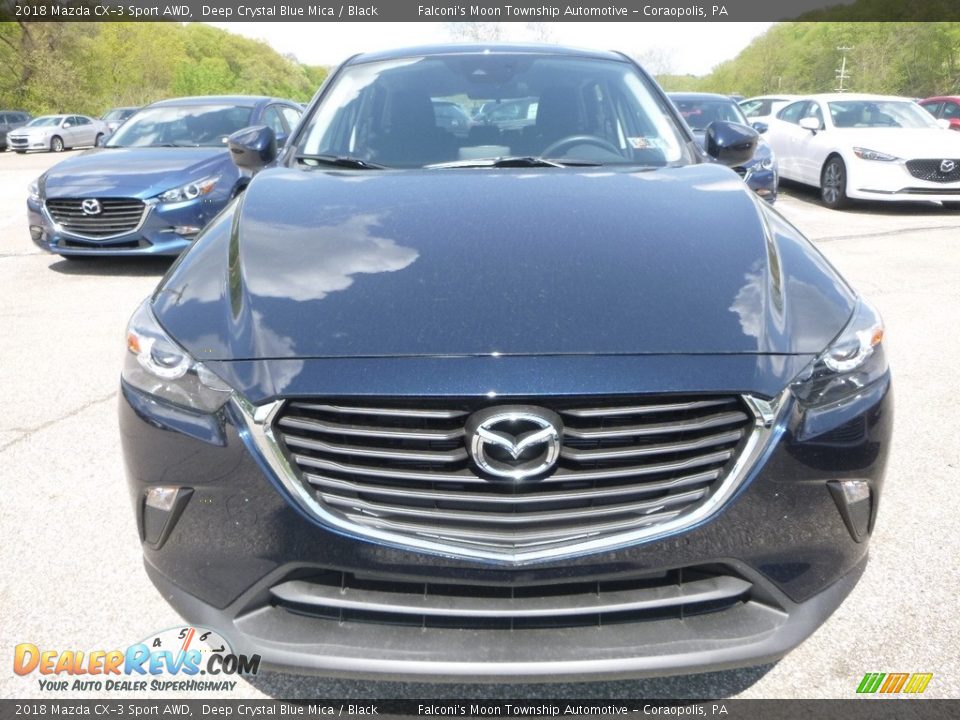 2018 Mazda CX-3 Sport AWD Deep Crystal Blue Mica / Black Photo #4