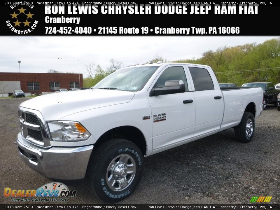 2018 Ram 2500 Tradesman Crew Cab 4x4 Bright White / Black/Diesel Gray Photo #1